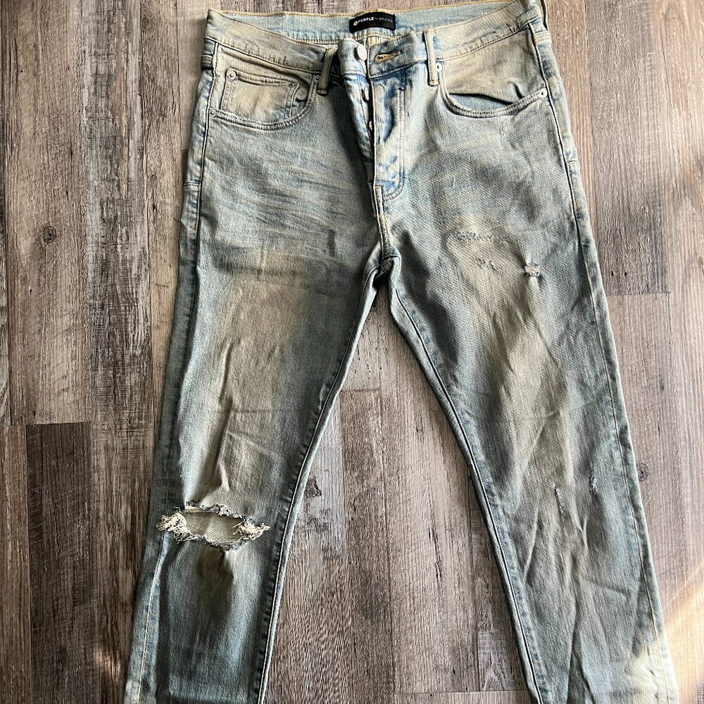 Purple Brand  Ripped Slim Fit Jeans